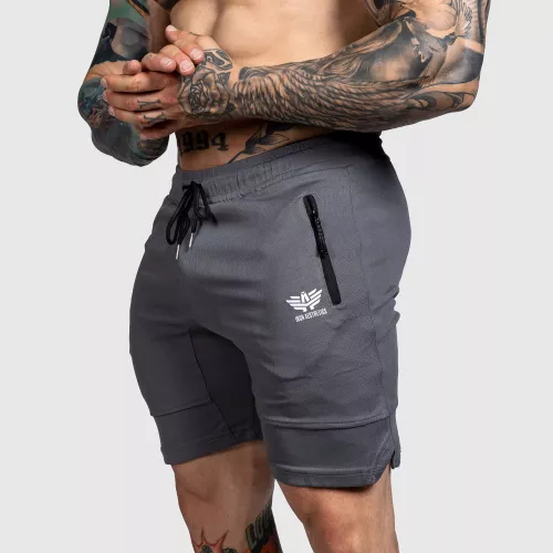 Șorturi sport Iron Aesthetics Lightning, gri închis