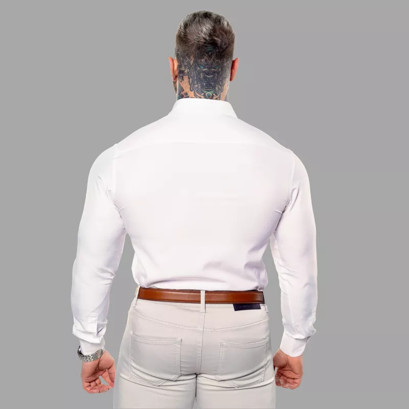 Cămașă stretch Iron Aesthetics Slim Stretch, natural-15