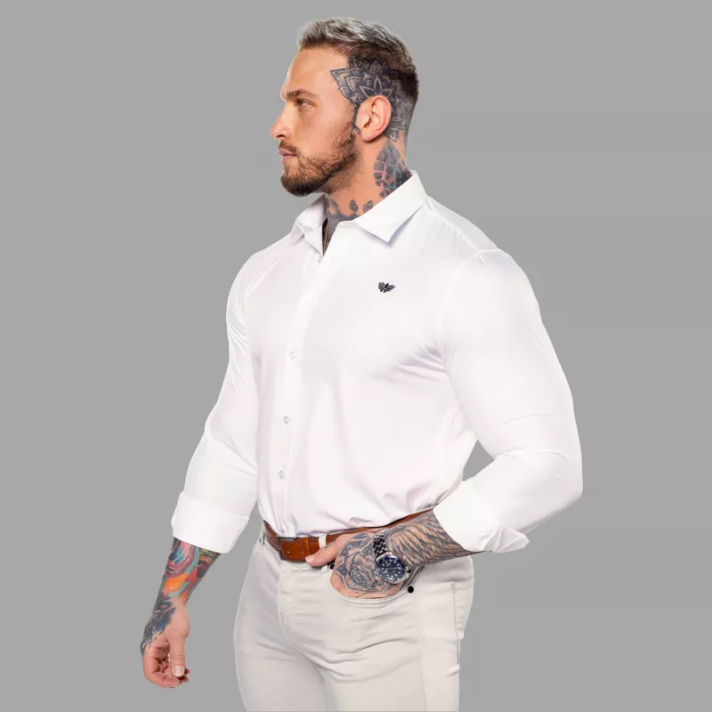 Cămașă stretch Iron Aesthetics Slim Stretch, natural-11