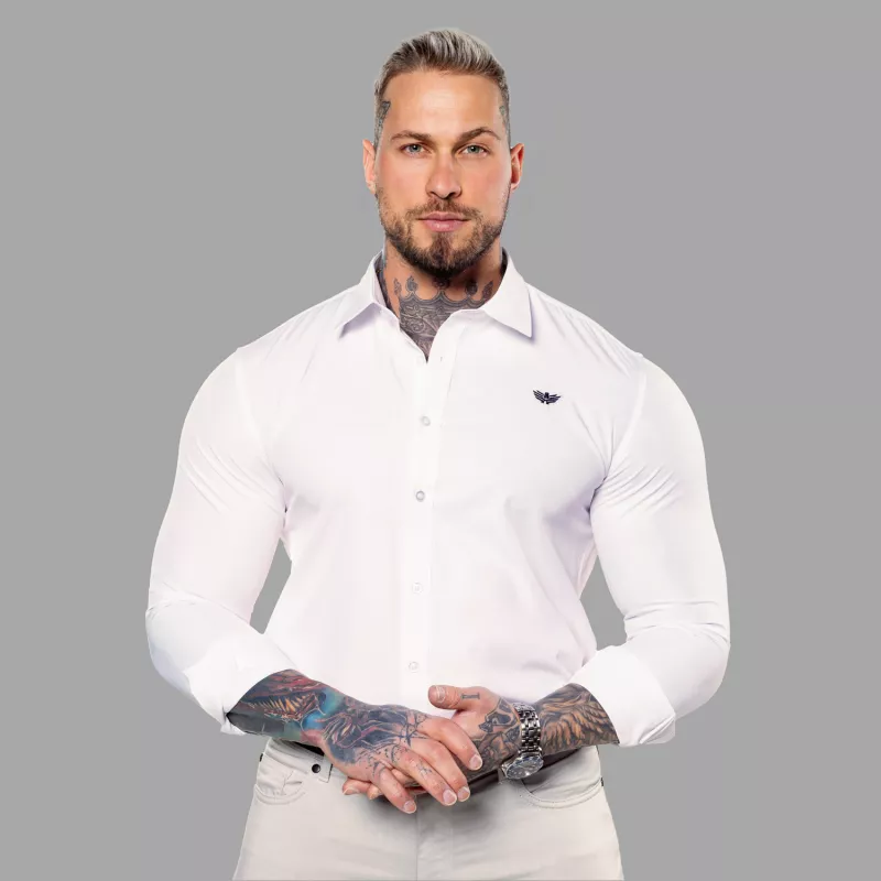 Cămașă stretch Iron Aesthetics Slim Stretch, natural-12