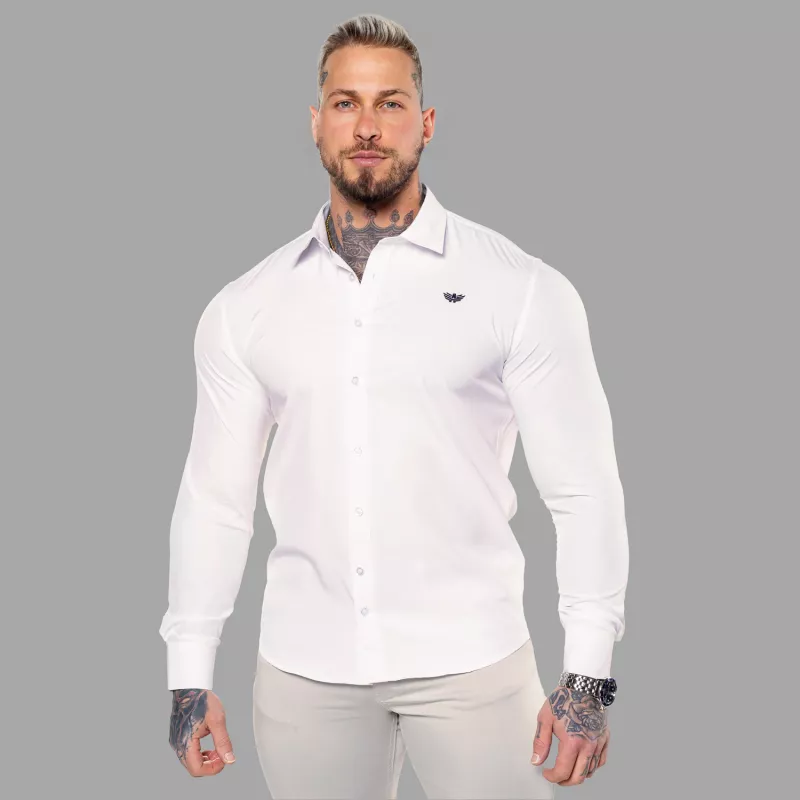 Cămașă stretch Iron Aesthetics Slim Stretch, natural-1