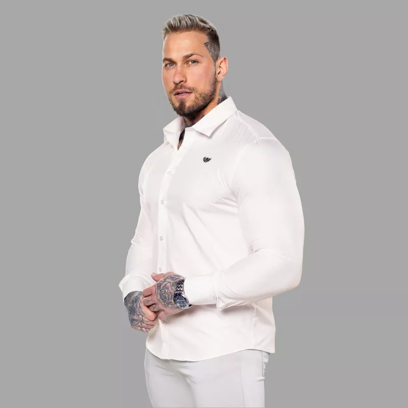 Cămașă stretch Iron Aesthetics Slim Stretch, natural-5