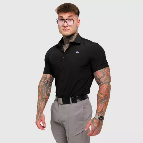 Cămașă elastică Iron Aesthetics Short Slim Stretch, neagră