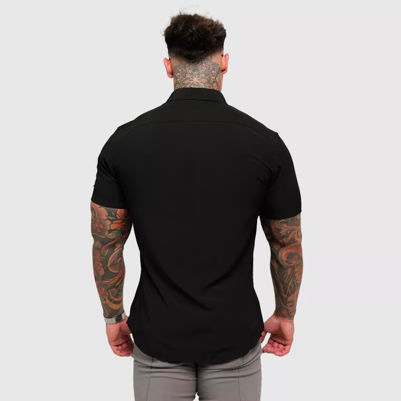 Cămașă elastică Iron Aesthetics Short Slim Stretch, neagră-9