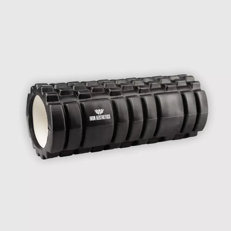 Rolă masaj Iron Aesthetics Fitness Roller, neagră-1