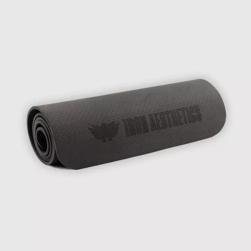 Saltea pentru exerciții Iron Aesthetics Yoga Mat, neagră
