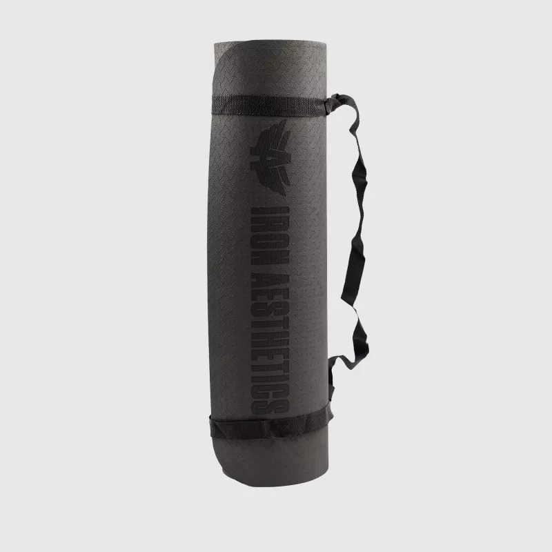 Saltea pentru exerciții Iron Aesthetics Yoga Mat, neagră-5