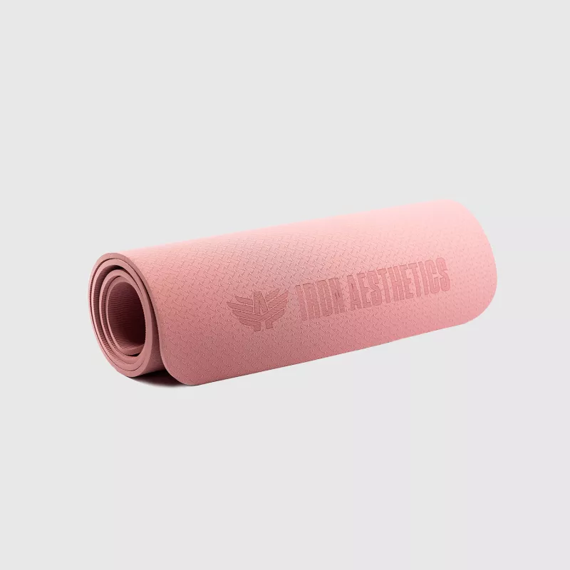 Saltea pentru exerciții Iron Aesthetics Yoga Mat, roz-2
