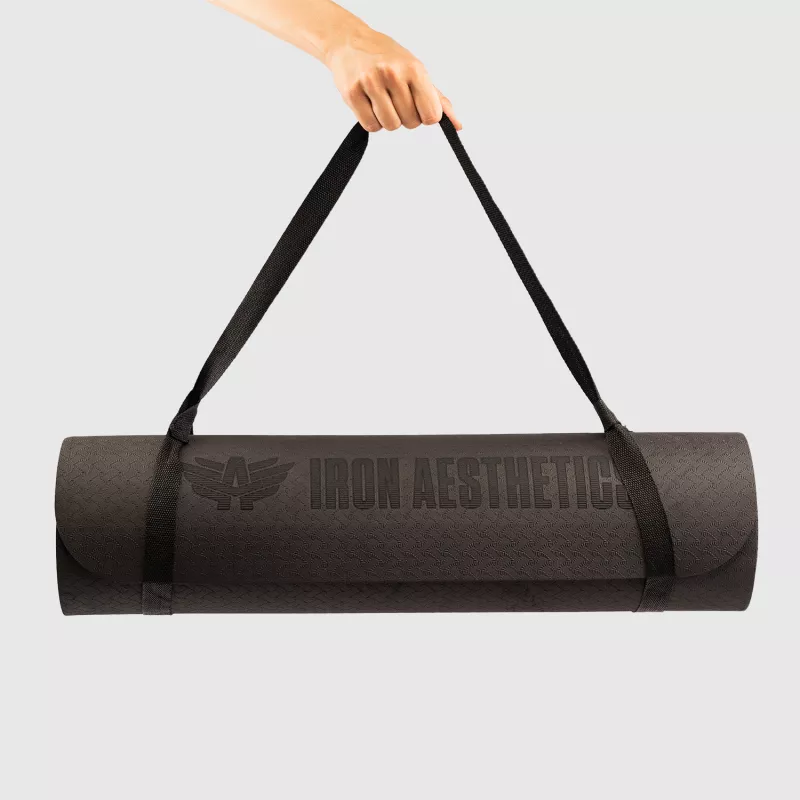 Saltea pentru exerciții Iron Aesthetics Yoga Mat, neagră-6
