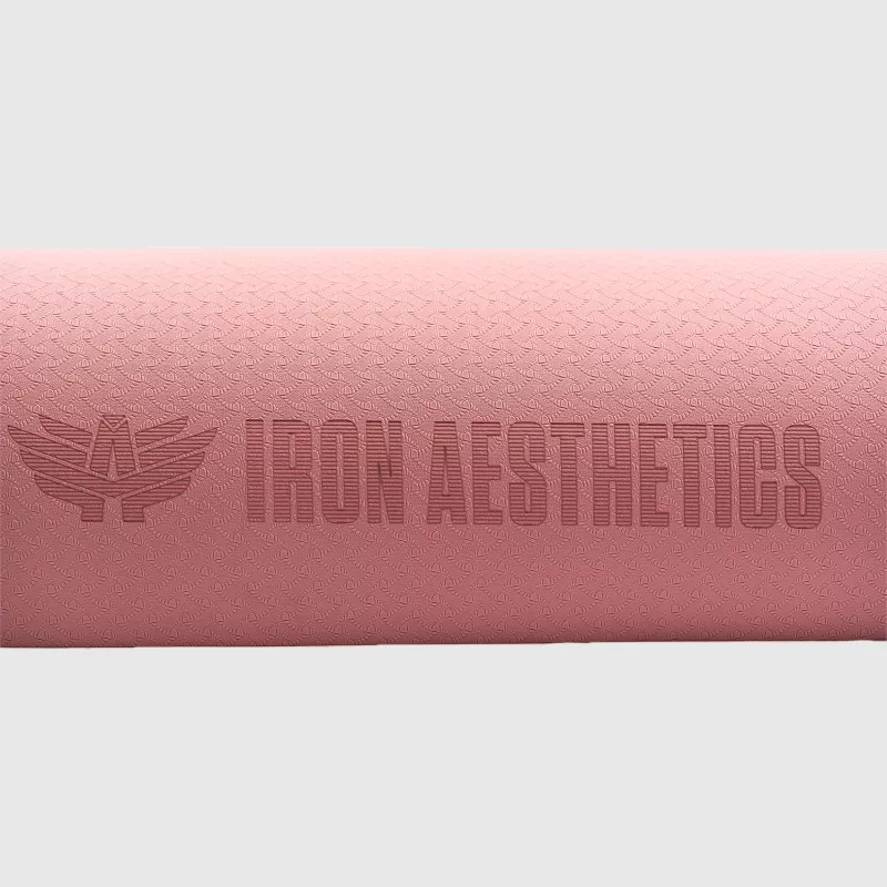 Saltea pentru exerciții Iron Aesthetics Yoga Mat, roz-5