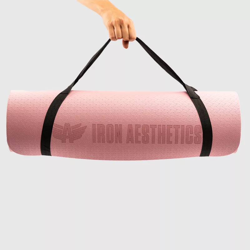 Saltea pentru exerciții Iron Aesthetics Yoga Mat, roz-8
