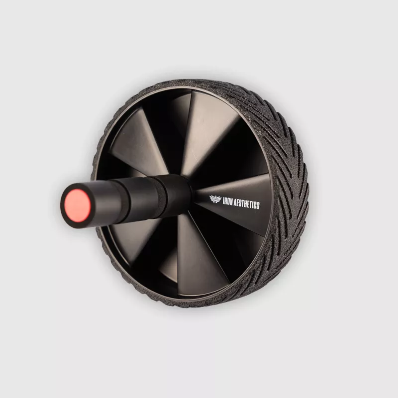 Roată pentru fitness Iron Aesthetics Ab Wheel, neagră-3