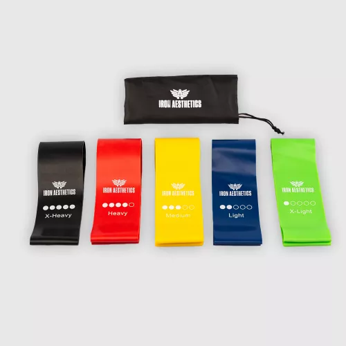 Set cu benzi de rezistență Iron Aesthetics Resistance Band, color