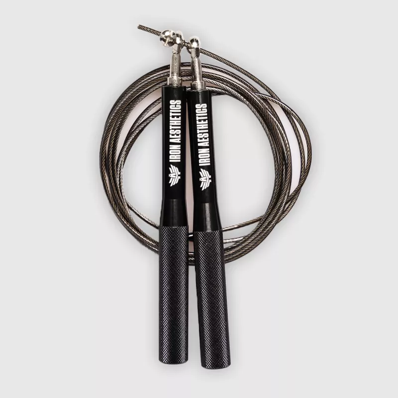 Coardă Iron Aesthetics Metal Speed Rope, neagră-1