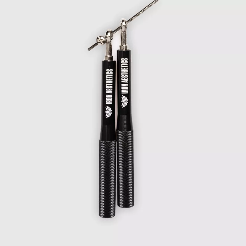 Coardă Iron Aesthetics Metal Speed Rope, neagră-2