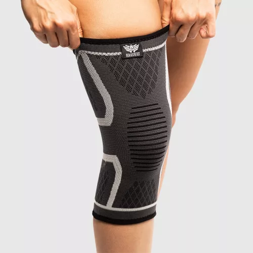 Bandaj de compresie pentru genunchi Iron Aesthetics KneeFit, gri