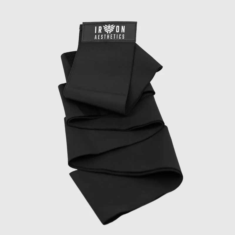 Centură elastică Iron Aesthetics Waist Wrap, neagră-3