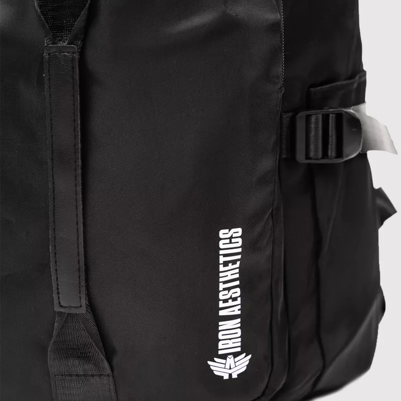 Geantă sport Iron Aesthetics Portable 2in1, neagră-6