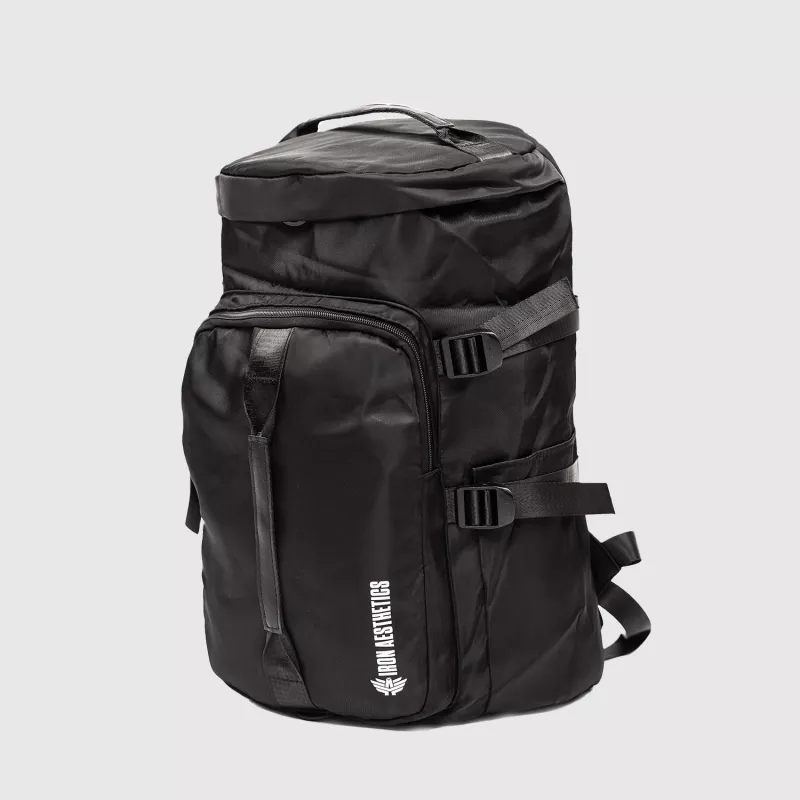 Geantă sport Iron Aesthetics Portable 2in1, neagră-3