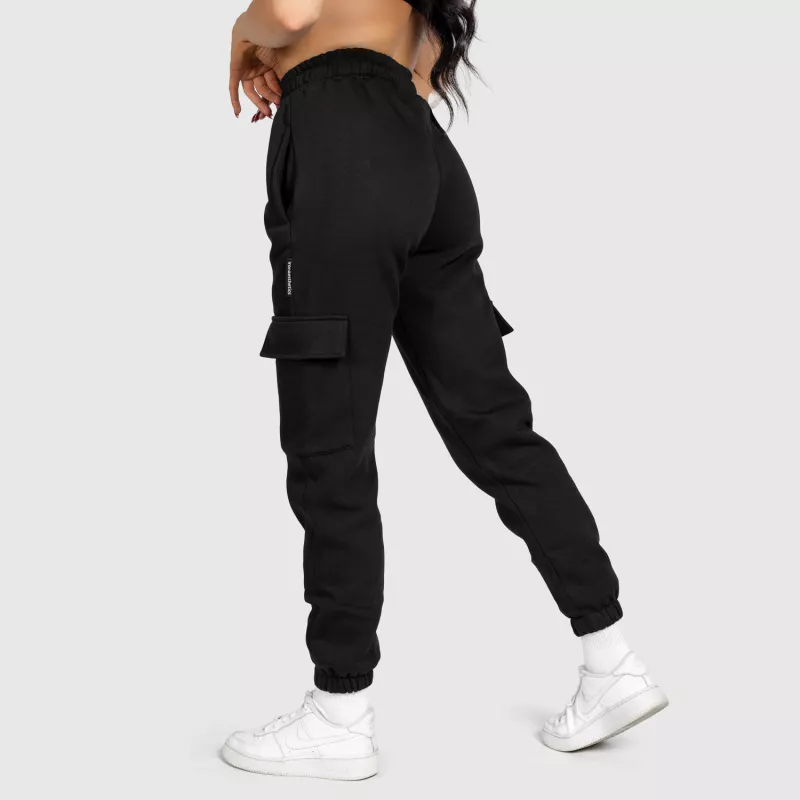 Pantaloni de trening damă Iron Aesthetics Cargo, negri-4