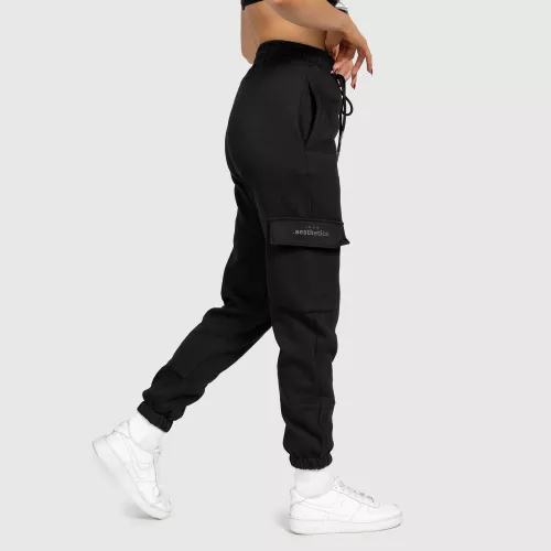 Pantaloni de trening damă Iron Aesthetics Cargo, negri