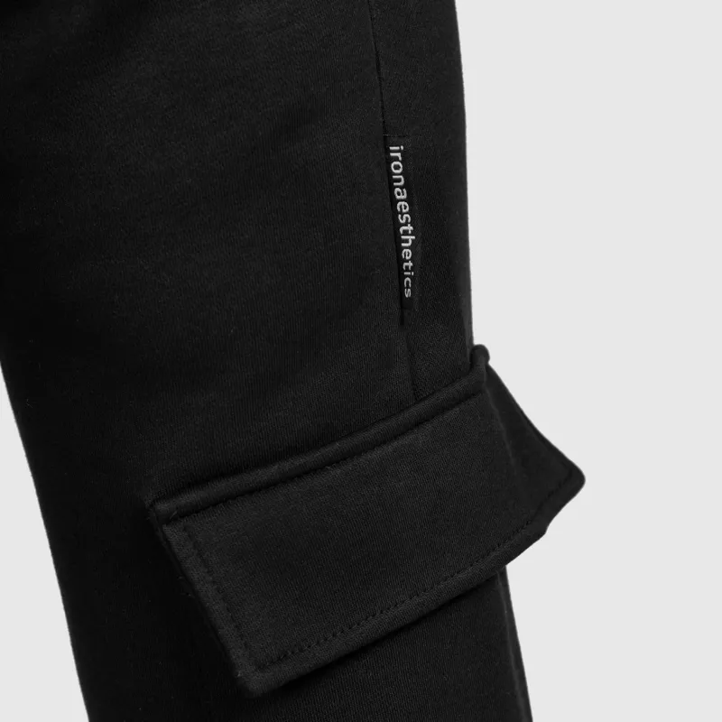 Pantaloni de trening damă Iron Aesthetics Cargo, negri-7