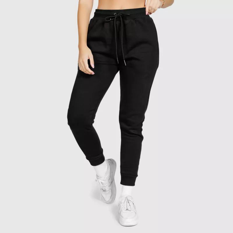 Pantaloni sport de trening damă Iron Aesthetics Comfy, negrii-3