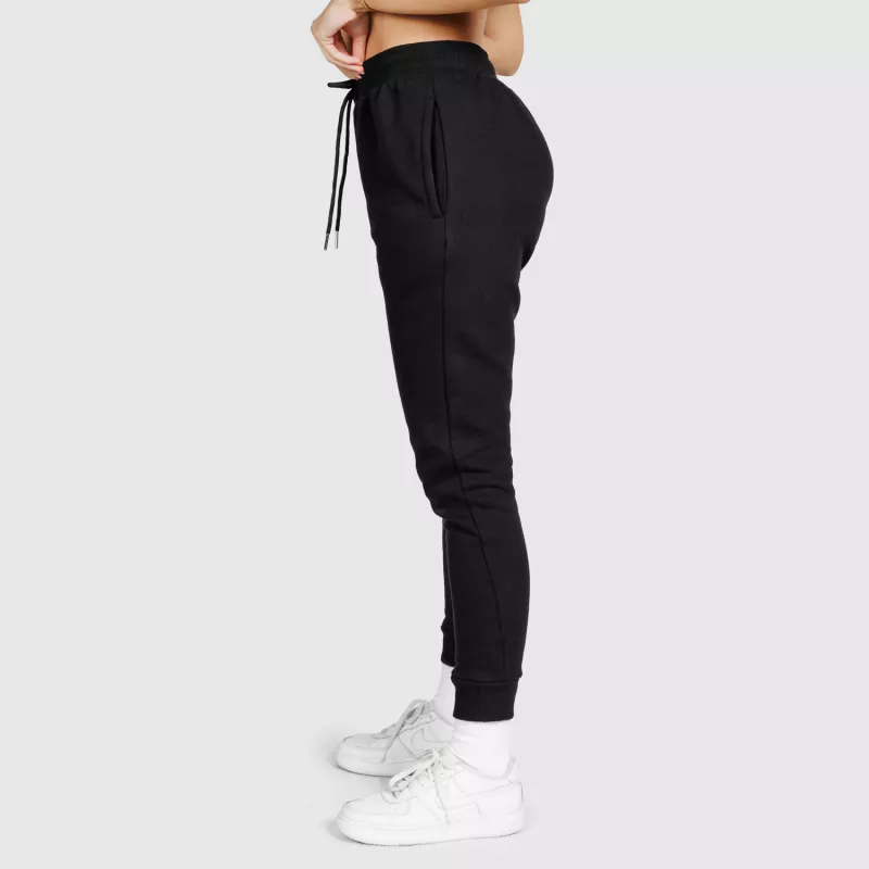 Pantaloni sport de trening damă Iron Aesthetics Comfy, negrii-5