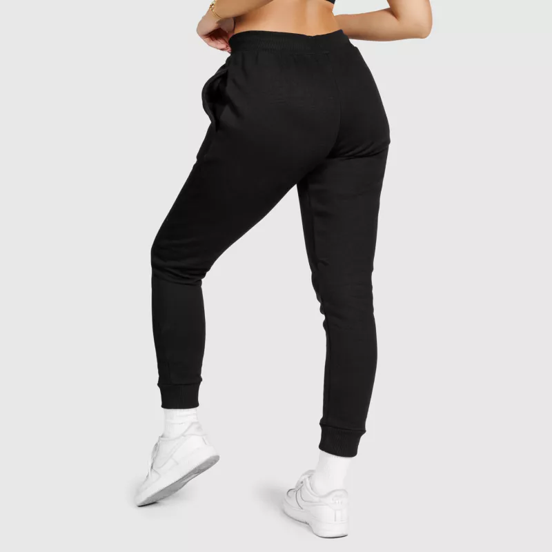 Pantaloni sport de trening damă Iron Aesthetics Comfy, negrii-6