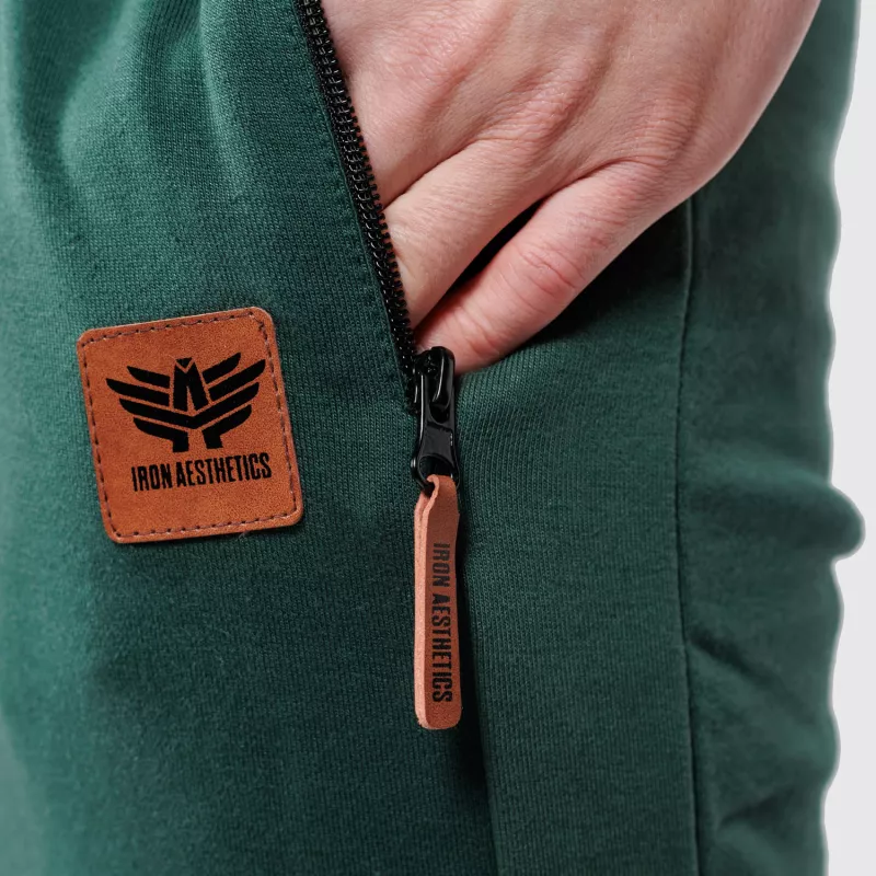 Pantaloni de trening bărbați Iron Aesthetics Grade, verzi-7