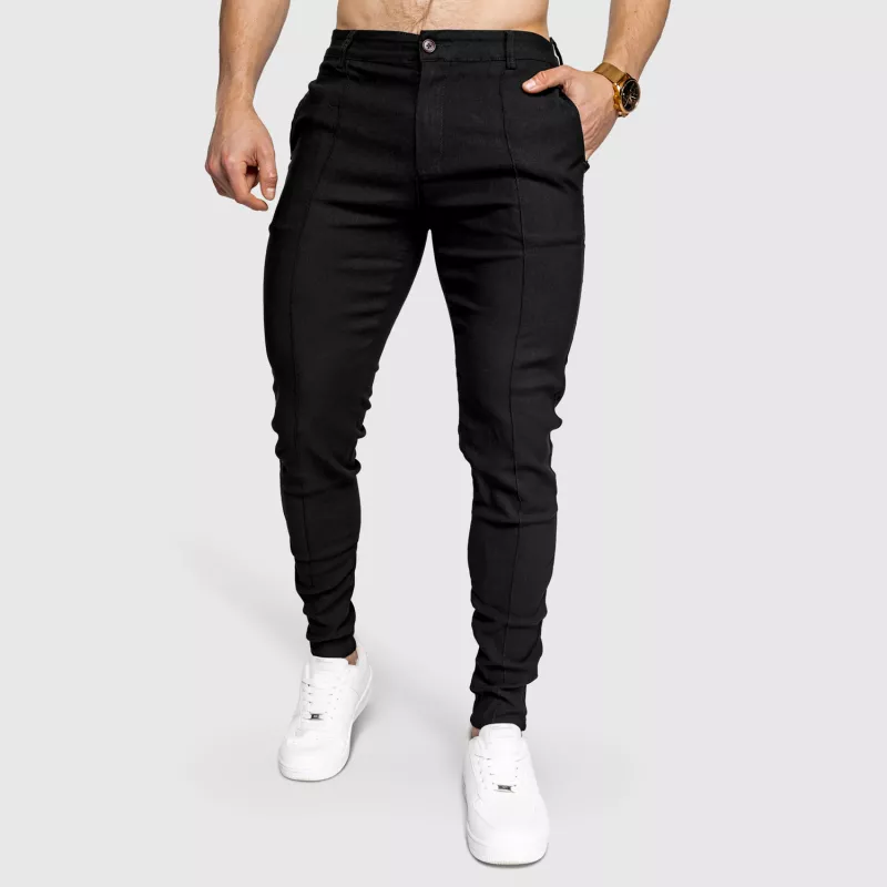 Pantaloni stretch Iron Aesthetics Excellence, negri-4