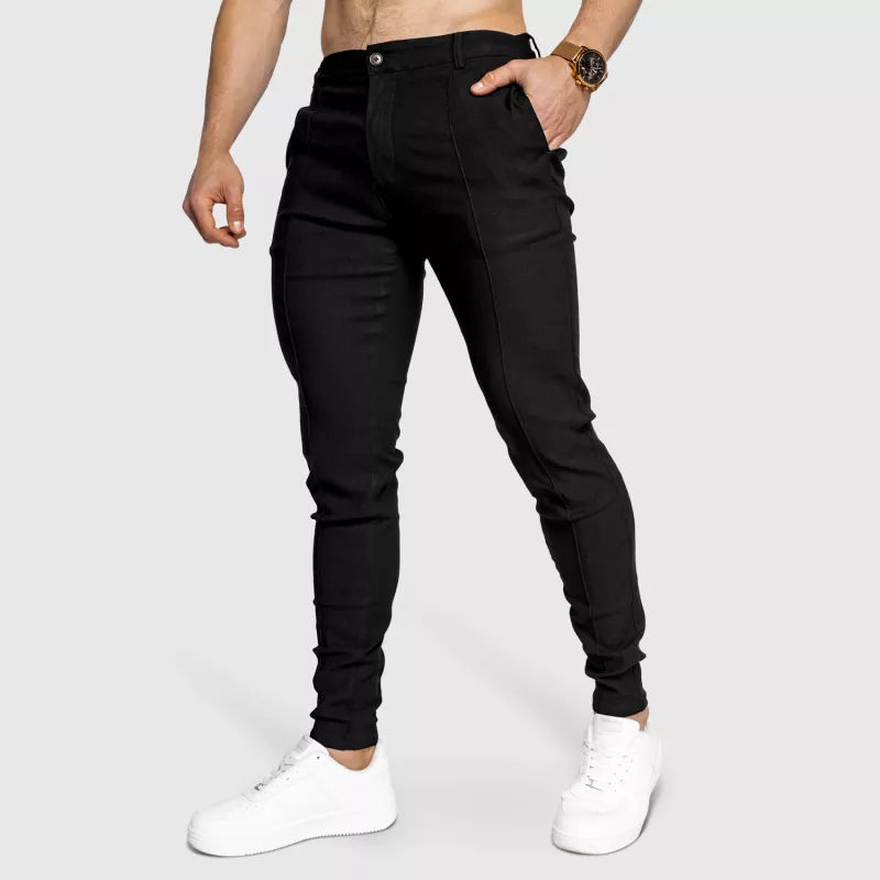 Pantaloni stretch Iron Aesthetics Excellence, negri-1