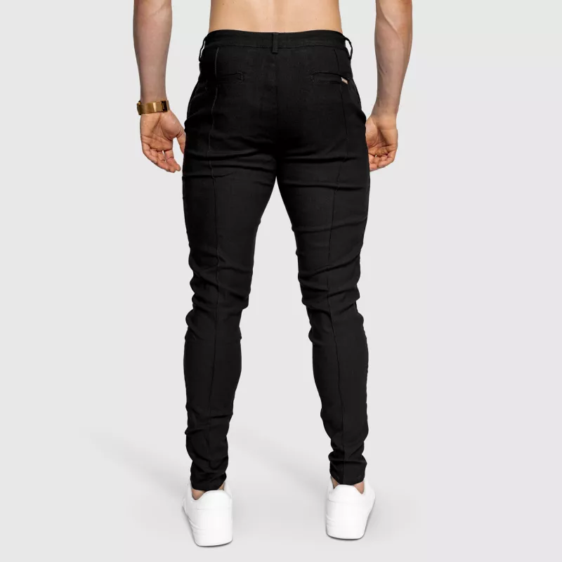 Pantaloni stretch Iron Aesthetics Excellence, negri-3