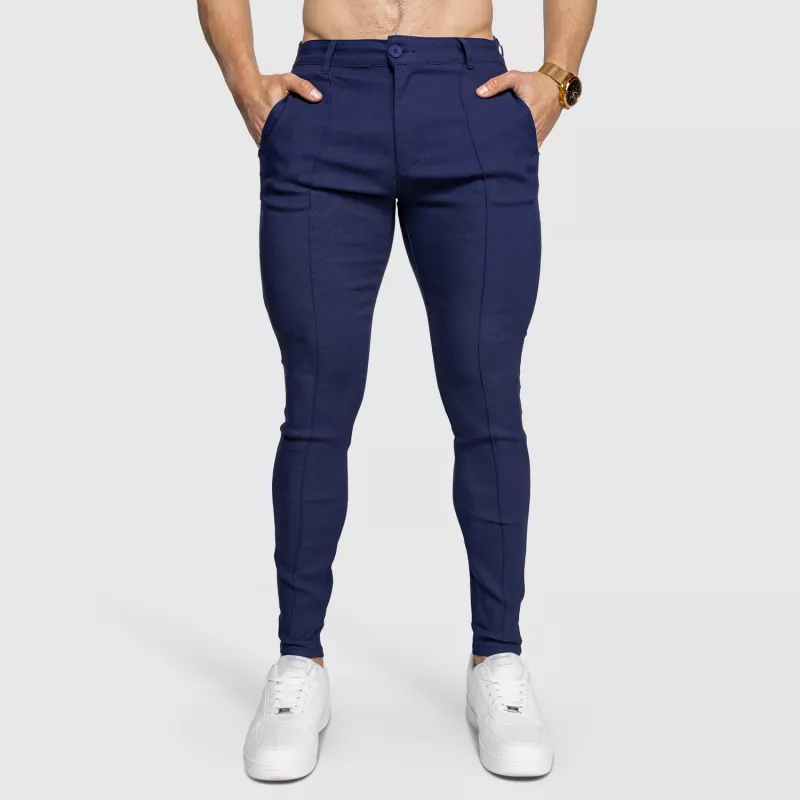 Pantaloni stretch Iron Aesthetics Excellence, navy-2