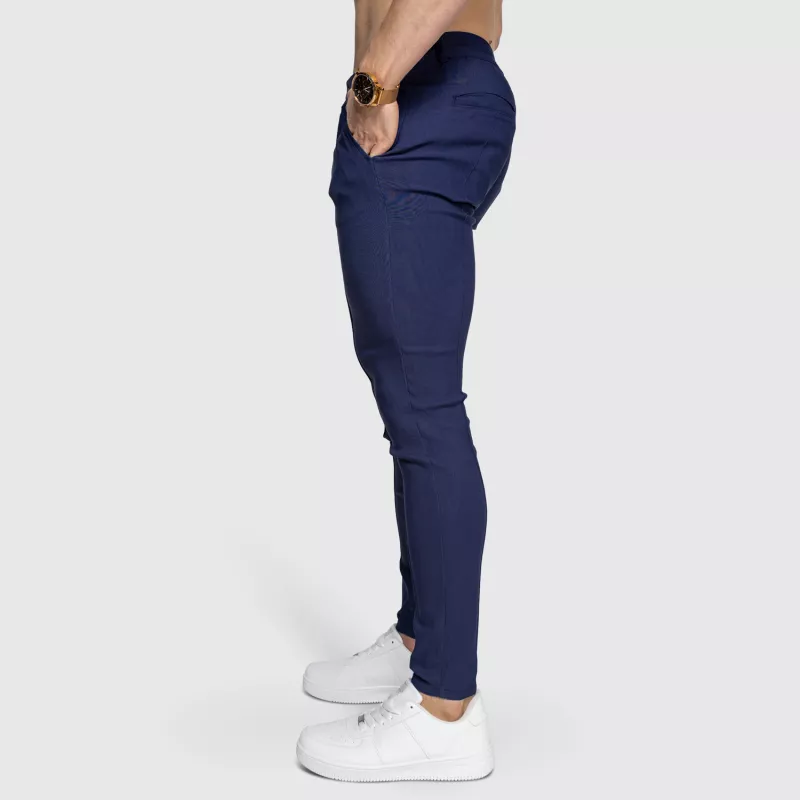 Pantaloni stretch Iron Aesthetics Excellence, navy-4