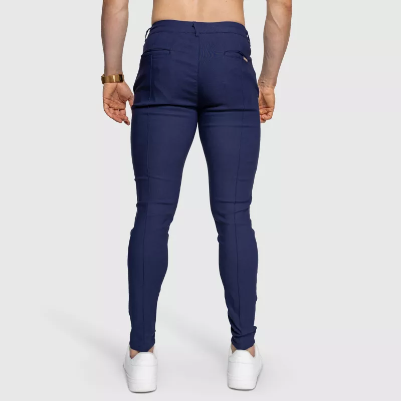 Pantaloni stretch Iron Aesthetics Excellence, navy-3