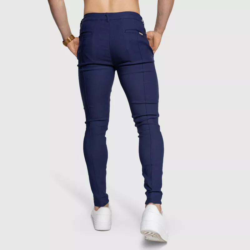 Pantaloni stretch Iron Aesthetics Excellence, navy-5