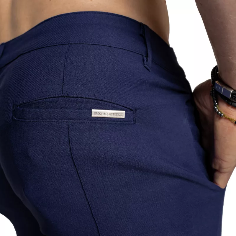 Pantaloni stretch Iron Aesthetics Excellence, navy-8