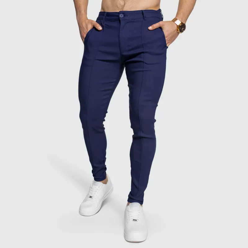 Pantaloni stretch Iron Aesthetics Excellence, navy-7
