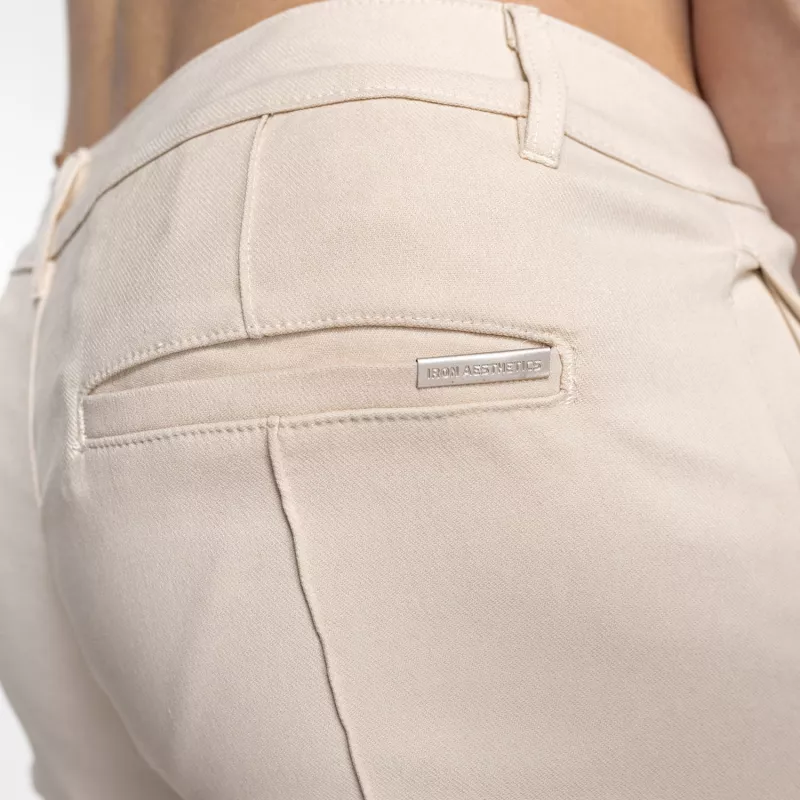 Pantaloni stretch Iron Aesthetics Excellence, bej-9