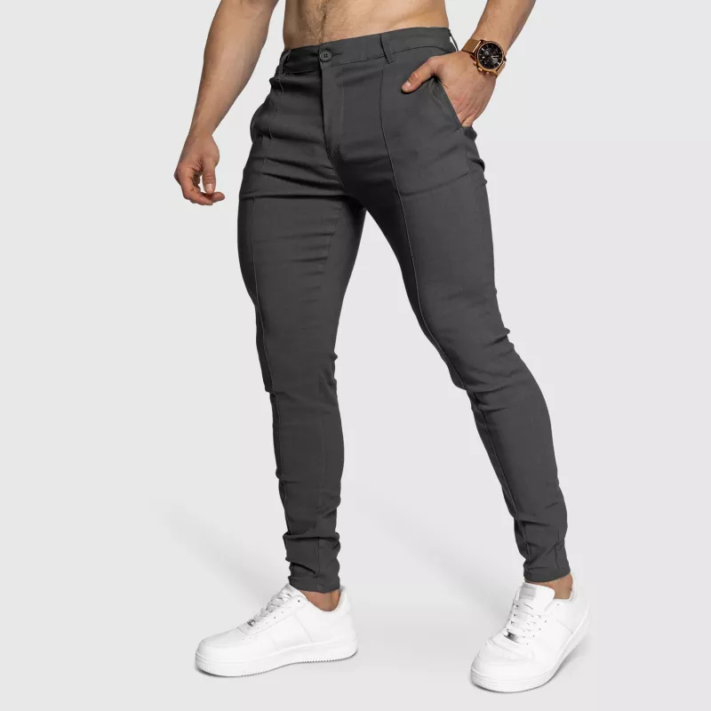 Pantaloni stretch Iron Aesthetics Excellence, gri-1