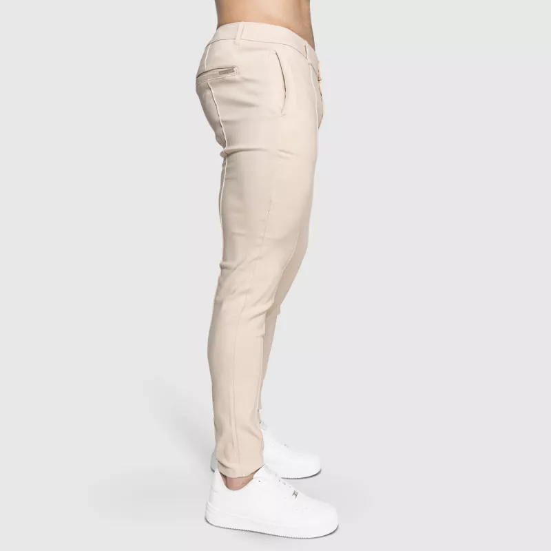 Pantaloni stretch Iron Aesthetics Excellence, bej-6