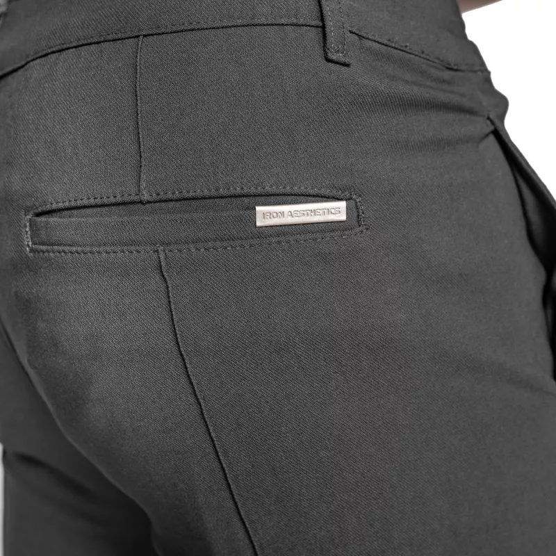 Pantaloni stretch Iron Aesthetics Excellence, gri-11