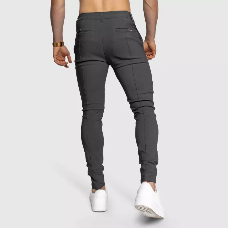 Pantaloni stretch Iron Aesthetics Excellence, gri-6