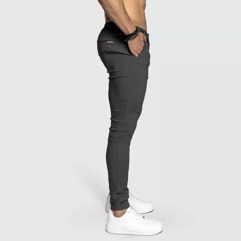 Pantaloni stretch Iron Aesthetics Excellence, gri-7