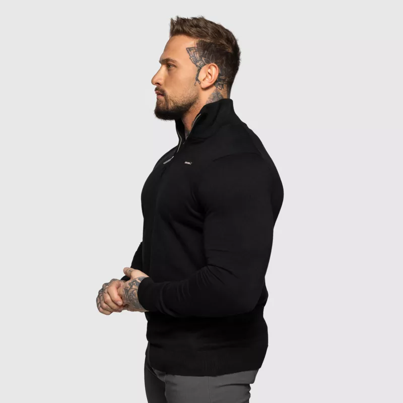 Pulover cu fermoar Iron Aesthetics Tomas, negru-6