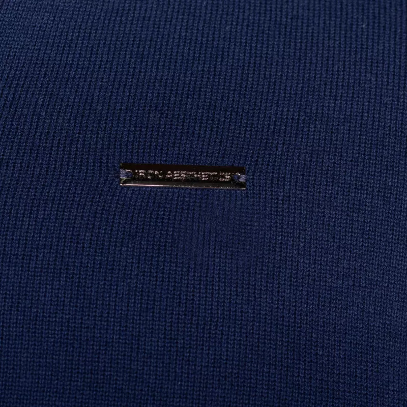 Pulover cu fermoar Iron Aesthetics Tomas, navy-8
