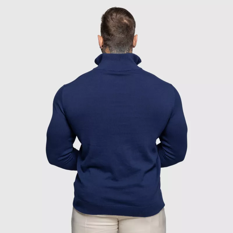Pulover cu fermoar Iron Aesthetics Tomas, navy-3