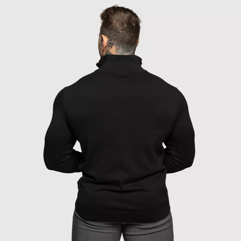 Pulover cu fermoar Iron Aesthetics Tomas, negru-4