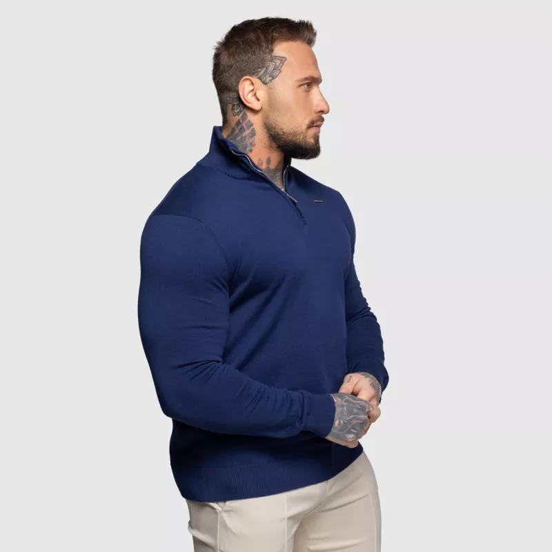 Pulover cu fermoar Iron Aesthetics Tomas, navy-5